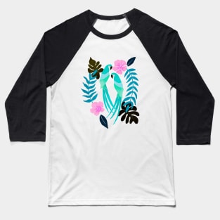 Turquoise parrots Baseball T-Shirt